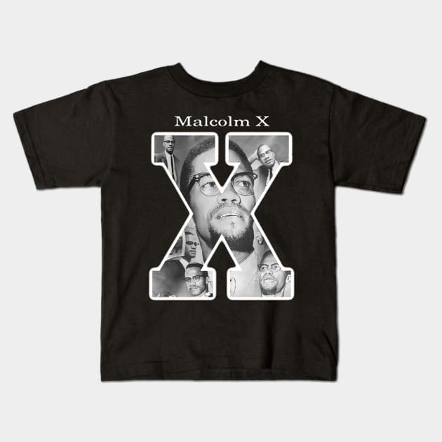 Malcolm X Kids T-Shirt by Gemini Chronicles